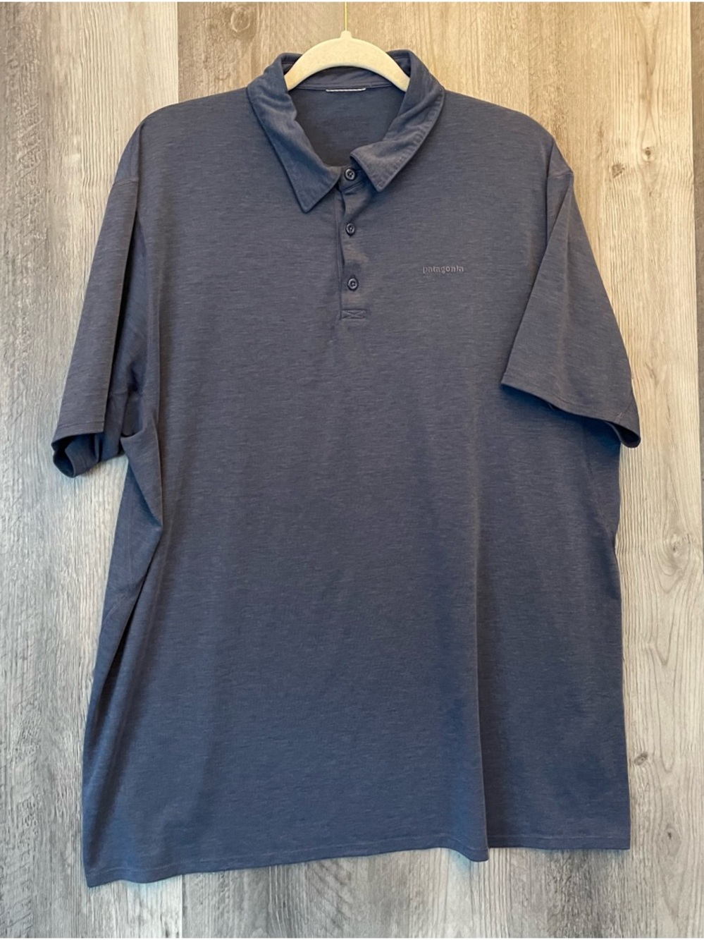 Patagonia Men's Polo Shirt - Charcoal Blue